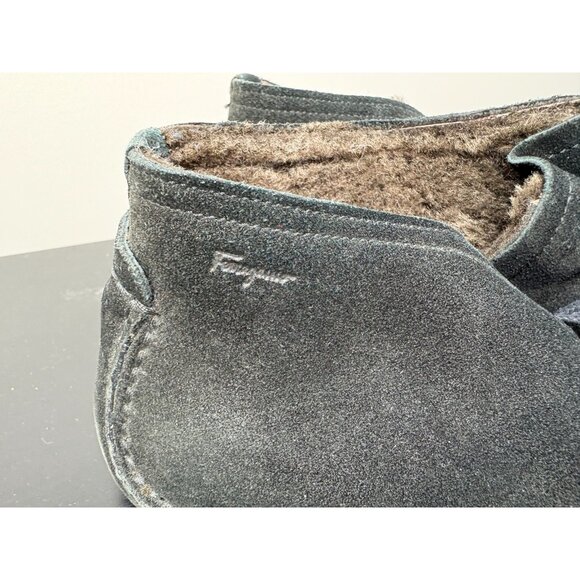 Salvatore Ferragamo Mens Sherpa Suede Ankle Boots 8 EE - Picture 3 of 6